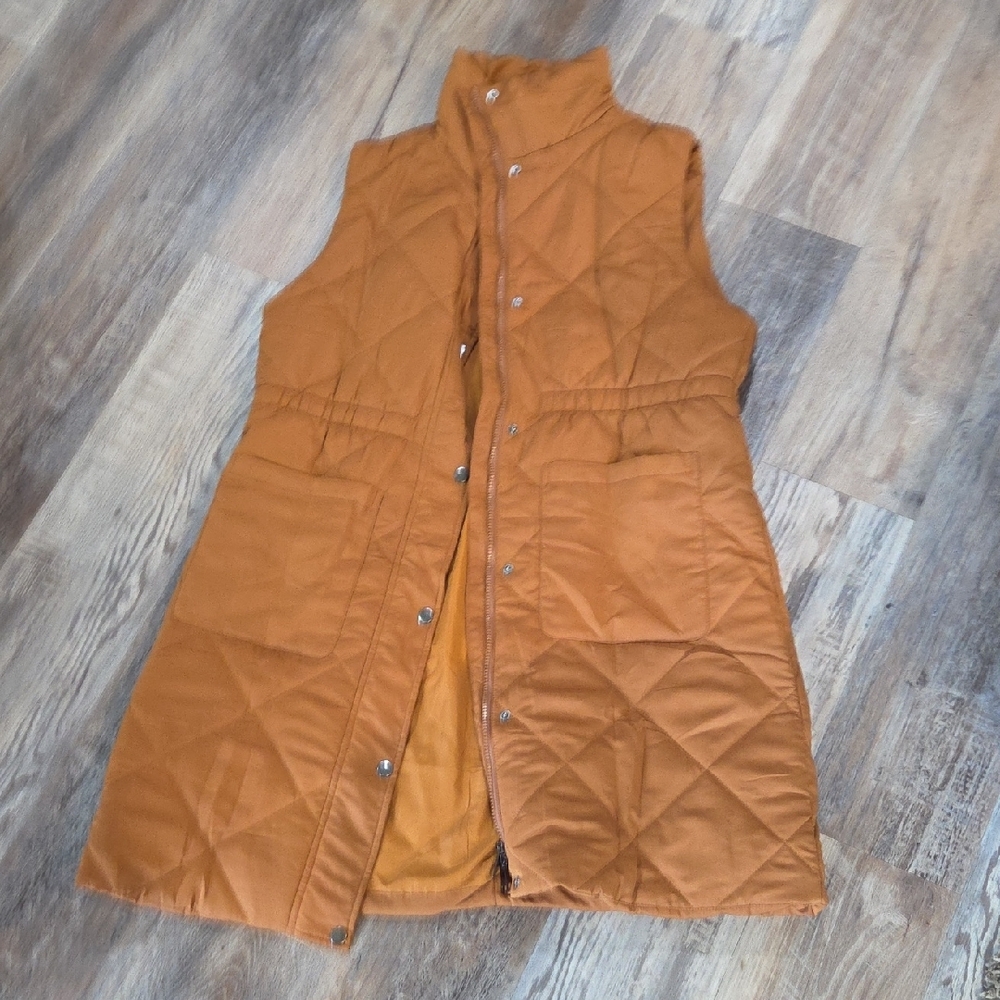 Women's Quilted Orange Vest